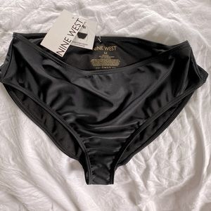 NWT Nine West black Bikini bottoms sz M